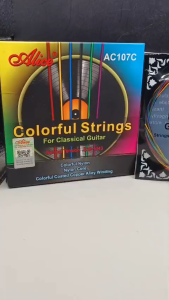 Senar String Gitar Classic Klasik Alice AC107C Nylon Warna Colorful Set