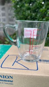 (ใบละ)แก้วตวงมีหูจับ สเกล 8 ออนซ์/250ml โลโก้คาร์เนชั่น cartoon The sun พร้อมส่ง