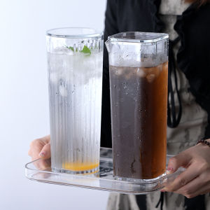 ถ้วยน้ำแข็งแบบพลาสติกทนความร้อนสูงสำหรับใช้ในบ้าน Acrylic Transparent เครื่องดื่มสุราในร้านอาหารและบาร์