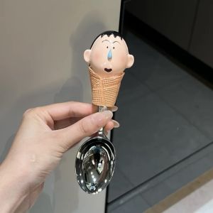 Creative Self-deprecating Bear Ice Cream Ceramic Mug with Lid Cute Cartoon Design Water Cup for Office Workers And Girls Coffee Cup