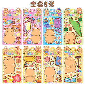Đồ Chơi Dán Hình Hoạt Hình Dễ Thương Thay Đổi Biểu Cảm Capybara DIY Trang Trí Dán Hình Cá Voi Phù Hợp Với Trẻ Em Từ 3-12 Tuổi
