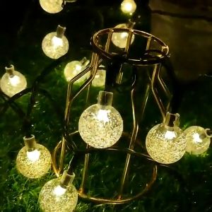Lobstor 100LED String Solar Light Outdoor Waterproof Bulbs Crystal Ball Solar Garden Lights outdoor waterproof Solar Lamp light Power LED String Solar Garlands Garden Christmas Decor For Outdoor solar light promo sale