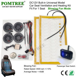 DC 12V Universal Car Seat Heating Seat Ventilation and Heating Kit Fit 1 Seat 3-level Switch 4 Fans Winter Summer Driving Kit