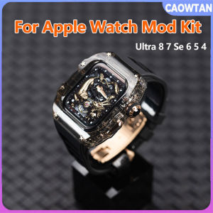 [สุดหรู] ยางเคสสำหรับ Apple Watch ขนาด 49 มม. ชุดแท่งฟลูออโรสายยืดกีฬา I Watch Series 8 7 6 5 4 SE [สำหรับ 44 มม. และ 45 มม.]