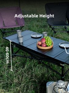 AREFFA | Portable Multifunctional Adjustable Height Camping Table