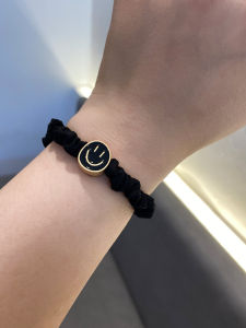 Elegant French Vintage Hair Ties High Elasticity Simple Design Smiley Heart Head Ropes Versatile Fashionable Hair Accessories
