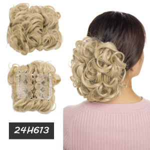BENEHAIR Chignon Hairpiece Curly Buns Hair Extensions Scrunchie Updo Synthetic Combs in Ponytail Messy Bun Hair Piece for Women