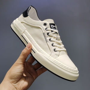 Mens Casual Shoes Soft Bottom Slip-On Thin Style All-Match Board Shoes Breathable Autumn New Style Flat Heel Color Block Design