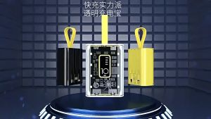 SG [In Stock]Mini Powerbank 20000mAh PD22W Fast Charging Powerbank Transparent Large-Capacity With Cables Power Bank