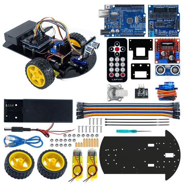 LAFVIN Smart Robot Car Kit for Arduino 2WD Chassis Robot Kit with ...