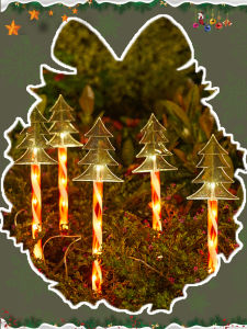 Candy Christmas Tree Ground Plug Lights Christmas Decorations Atmosphere Scene Arrangement Photography Props Outdoor Decoration