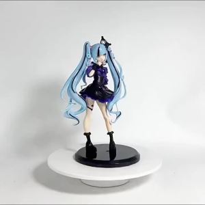 Bandai | Hatsune Miku Anime Figure 3 Styles Kawaii Gothic Devil Bunny Ears PVC Collectible Model Action Figure Desk Decoration Toy Gift