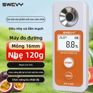 Máy Đo Khúc Xạ Kỹ Thuật Số SWEVY Có Thể Sạc Lại Đa Phạm Vi Nhẹ Di Động Có Màn Hình LCD Có Đèn Nền Và Cáp Dữ Liệu Để Đo Chính Xác