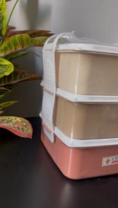 Rantang Plastik Susun 2 / Rantang makan makanan / Lunch Box Polos