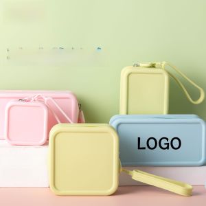 Portable Silicone Storage Bag for Earphones And Lipstick High Capacity Digital Accessories Organizer Compact Size Carry-On Bag