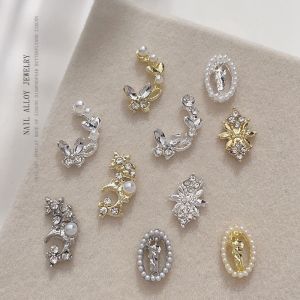 Dark Baroque Star Moon Pearl Water แหวนเพชรดอกไม้ผีเสื้ออุปกรณ์ตกแต่งเล็บ < Ne1> เครื่องมือแต่งเล็บ