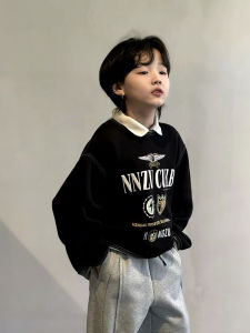 Fleece Lined Hoodie Sweatshirt for Boys Warm Childrens Top Autumn Winter Fashion Poloshirt for Girls Comfortable Casual Wear