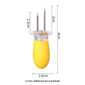 ส้อมเหล็กกันลวกใช้มือสร้างสรรค์สำหรับเด็กกินข้าวไม่เหนียวเหนอะหนะอุปกรณ์วิเศษสำหรับทำบาร์บีคิวน่ารักจิ้มผลไม้มันหวาน