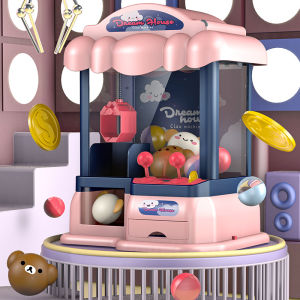 MINI Claw เครื่องอาเขตของเล่น Carnival Fair GAMING PARTY วันเกิดคริสต์มาส LED Light Animation เกมเครนของเล่นหน่วยหลัก USB คู่เหรียญ MINI Crane สำหรับเกมในบ้าน