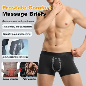 Mens Boxer Briefs Comfortable Skin-Friendly Bump Massage Mens Underwear Anti-Bacterial Breathable