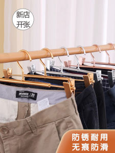 Aluminum Alloy Pants Hanger No Trace Large Clamping Force No Rusting Western Pants Hanger Adjustable Width Clothing Store