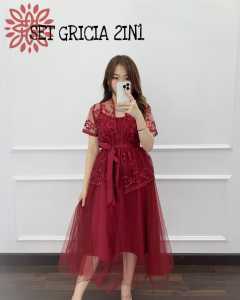 EDM-DRESS GRICIA CARDI 2IN1 / DRESS WANITA MODEL BARU / DRESS BRUKAT MEWAH / DRESS BRUKAT KEKINIAN / DRESS KONDANGAN WANITA / DRESS BRUKAT MURAH / DRESS BRUKAT TERLARIS / BAJU BRUKAT WANITA /INNER DAN OUTER BRUKAT / BISA COD