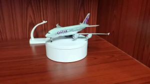1/300 Scale Airplane 20cm Qatar Airways A380 Alloy Diecast Airplane model kit With Stand&Wheel For Aviation Gift Collection