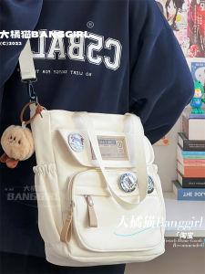 Junior High School Students Crossbody Bag Boys Tutorial Canvas Bag Teenagers Portable Book Bag High School Student Bag Tuition Bag