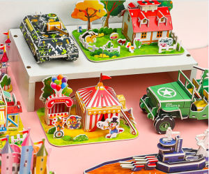 Bộ lắp ghép mô hình 3D bằng giấy nhiều mẫu cho bé LILA LAPGHEPGIAY155