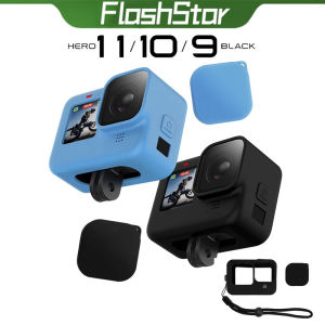 GoPro Silicon Protective Cover For GoPro Hero 11/10/9 Lens Cap Silicone Shell Protector With Lanyard  Accessory