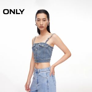 ONLY | Aged Washed Denim Halter T恤