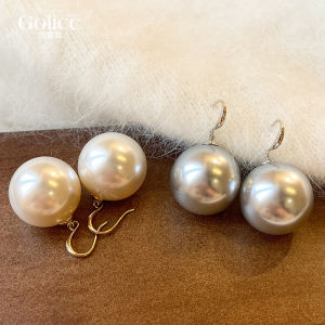 Unique Large Pearl Earrings Womens Fashion 2025 New Style High-End Elegant Ear Jewelry Golicc Korean Style Alloy Silver Gold