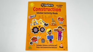 Construction Sticker & Activity Book To Learn Fun Facts With Press Outs & 250+ Stickers For Kids