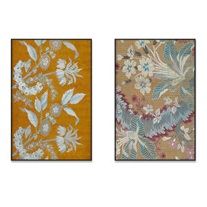 American Style Retro Floral And Bird Yellow Southeast Asian Style Living Room Dining Room Tea Room Decorative Painting Self Adhesive Art Sticker