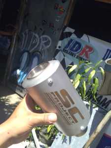 Knalpot racing SC project Sanblast Titan Silincer only Bonus braket klam dan perr