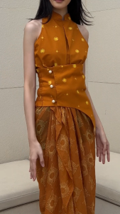 Orange Fei Batik Obi