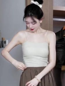 Oajer Sweet Inner Wear Tank Top Slimming Womens Flagship Store Spring Collection Strap Vest Fashionable Casual Solid Color