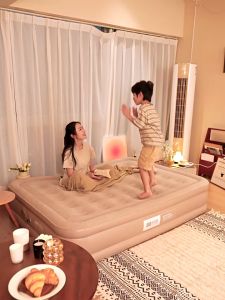 【10 Years Warranty】DreaME 25cm/40cm Thickness Heightened flockedinflatable bed inflatable airbed Single/Queen/King Size Automatic inflatable mattress with Electric Pump Automatic Portable Foldable For Camping Tent sofa bed for kids