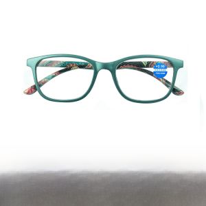 High Definition Resin Full Frame Reading Glasses for Women Anti Blue Light Fatigue Old Fashioned Flower Eyeglasses Trendy