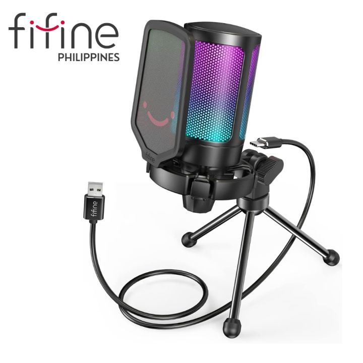 Microfono USB A Condensatore Con Supporto E Filtro Anti-Pop – Plug & Play Per PC, Registrazione E Streaming