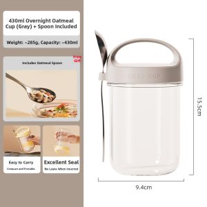GIANXI | Portable Oatmeal & Salad Cup with Lid and Spoon