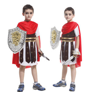 Roman Warrior Childrens Costume - Gladiator Set | Theme Party Halloween Dress Up
