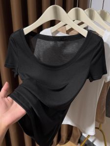 Slimming Simple Round Neck T-Shirt