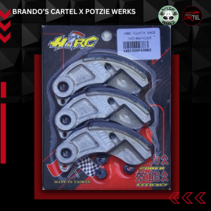 HIRC CLUTCH SHOE FOR MIO STOCK HOLE / MIO BIG HOLE / NMAX / CLICK HCS-662 /HCS-661 BRANDOS CARTEL