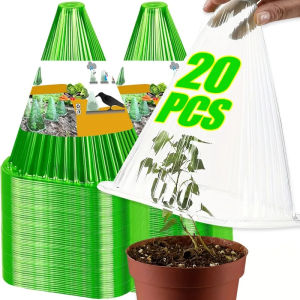 20Pcs Reusable Plant Bell Covers for Garden Protection Seedling Clear Protective Cover Shield Plants From Birds Frost Snails