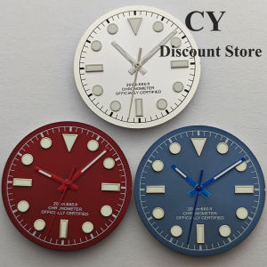 RICHUS 28.5mm Luminous Watch Dial with Red Hands Compatible with NH35 NH36 ETA2824 2836 Miyota8215 DG Movement Watch Replacement