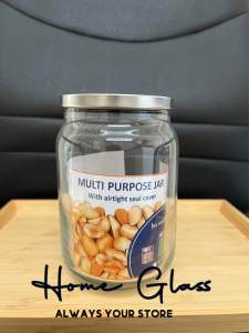 Multipurpose Jar with air tight seal cover/ Jar kaca dgn tutup stainless kedap udara/Toples kue kering/Toples kaca kedap udara/Toples kaca kedap udara dgn tutup stainless