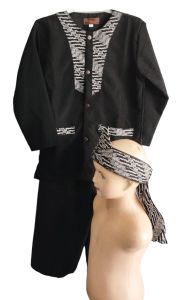 promo Baju pangsi anak batik plus iket/stelan baju pangsi anak laki/baju pangsi anak sekolah