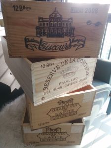 4 for 76 wooden wine boxes or crates for decoration or planting or storage or DIY art and crafts or other purpose