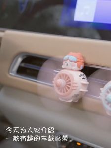 Car Aromatherapy Diffuser with Cute Pilot Design - Rotating Propeller Air Freshener for Car Interior Decor - Includes 3 Aromatherapy Sheets - Adorable Aviation Themed Car Air Freshener for a Refreshing Driving Experience